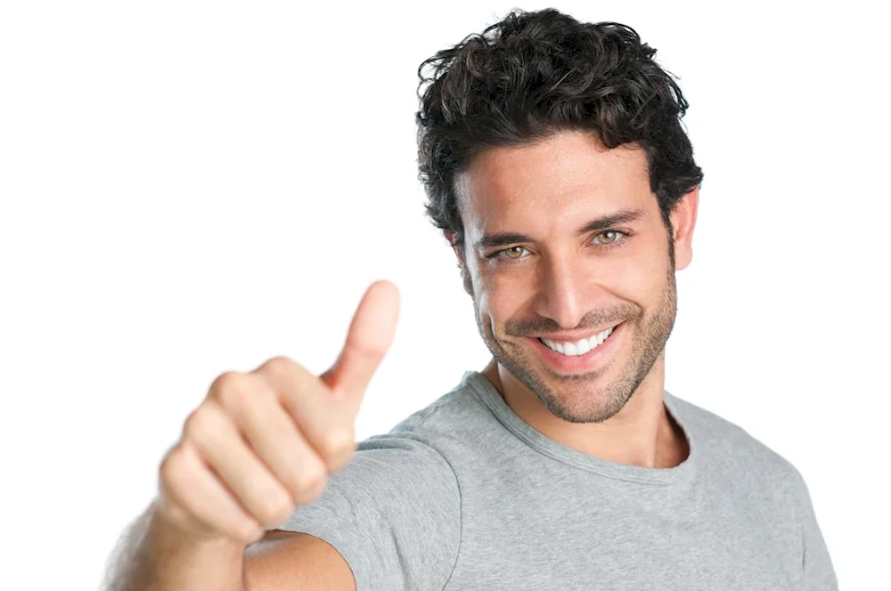 Happy man smiling