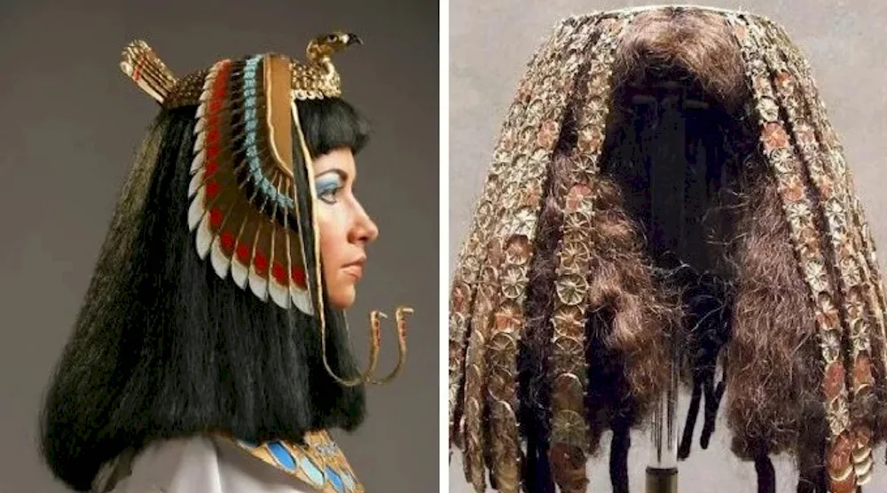 Pharaoh's wig in ancient Egypt