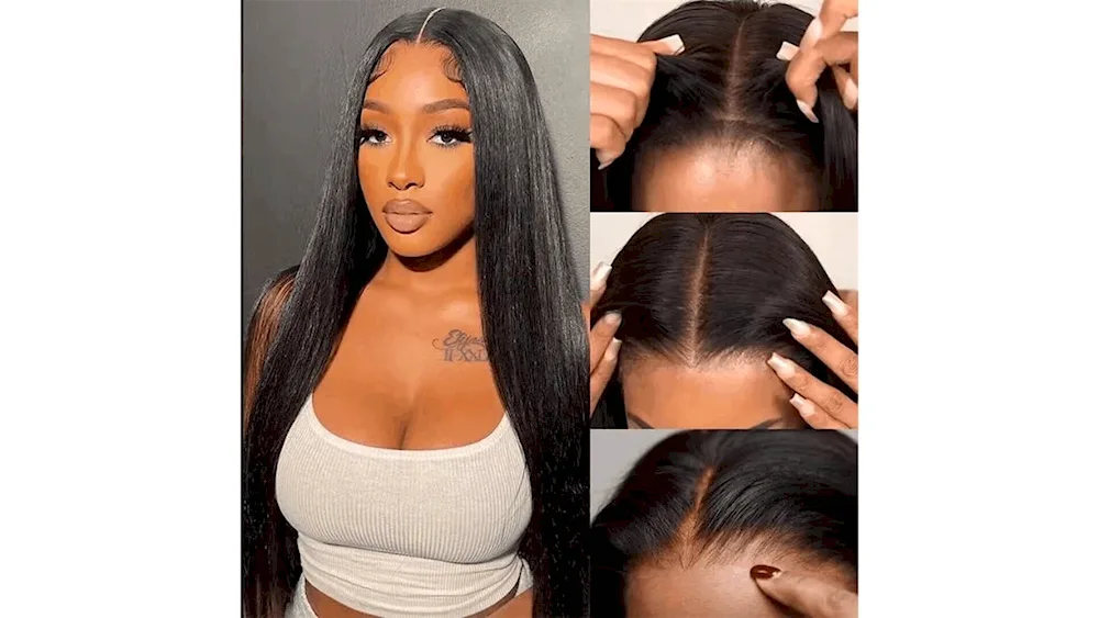 Glue wig for women