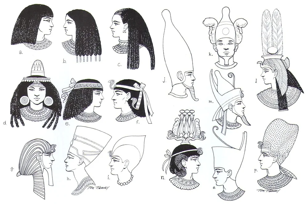 Ancient Egyptian women's wigs