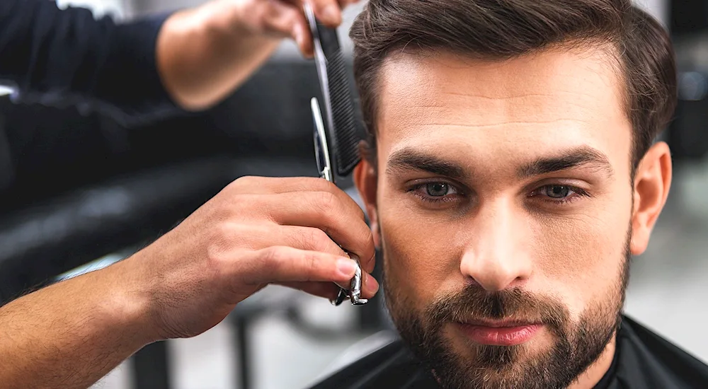 Men's barber haircuts