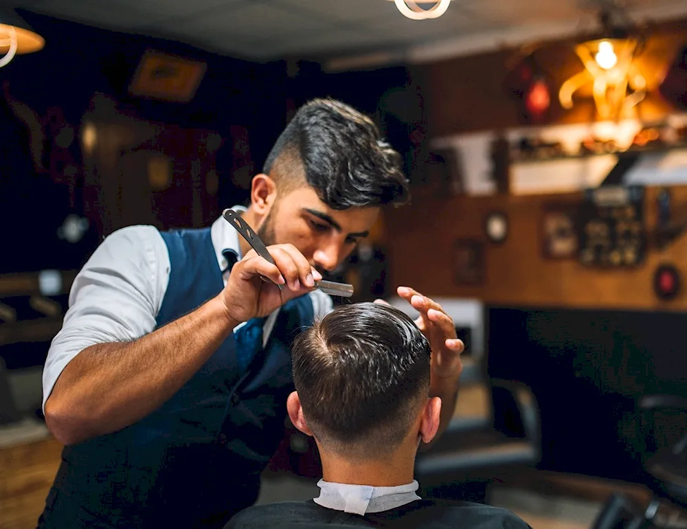 Men with beard barber