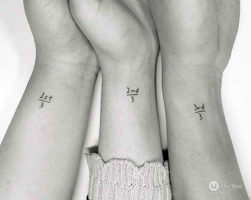 Pair tattoos.