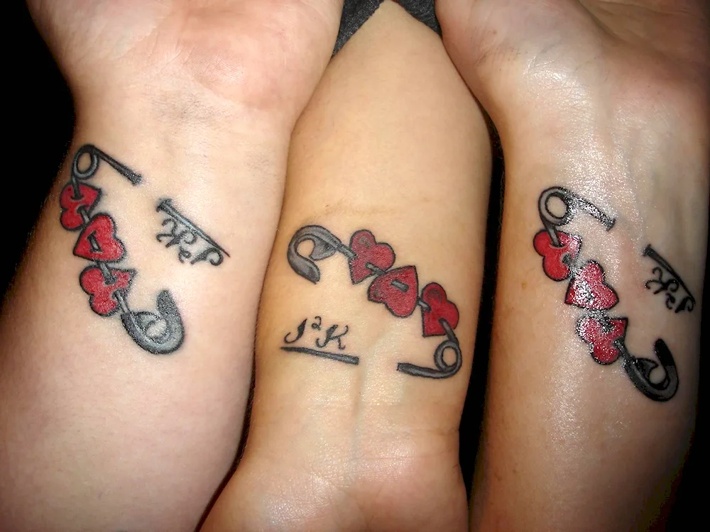 Couple tattoos for three