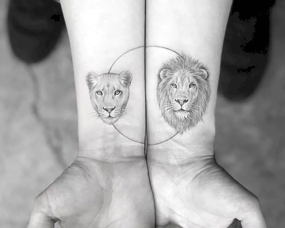 Lion tattoo 3d