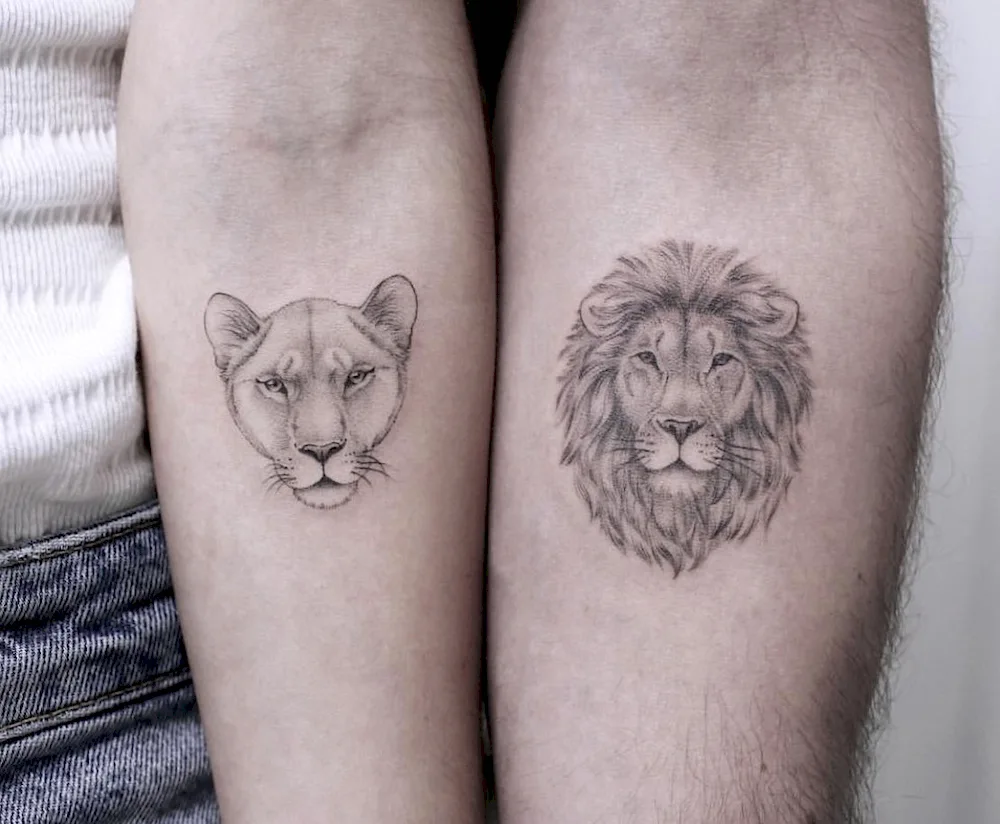 Lion tattoo lioness for girls