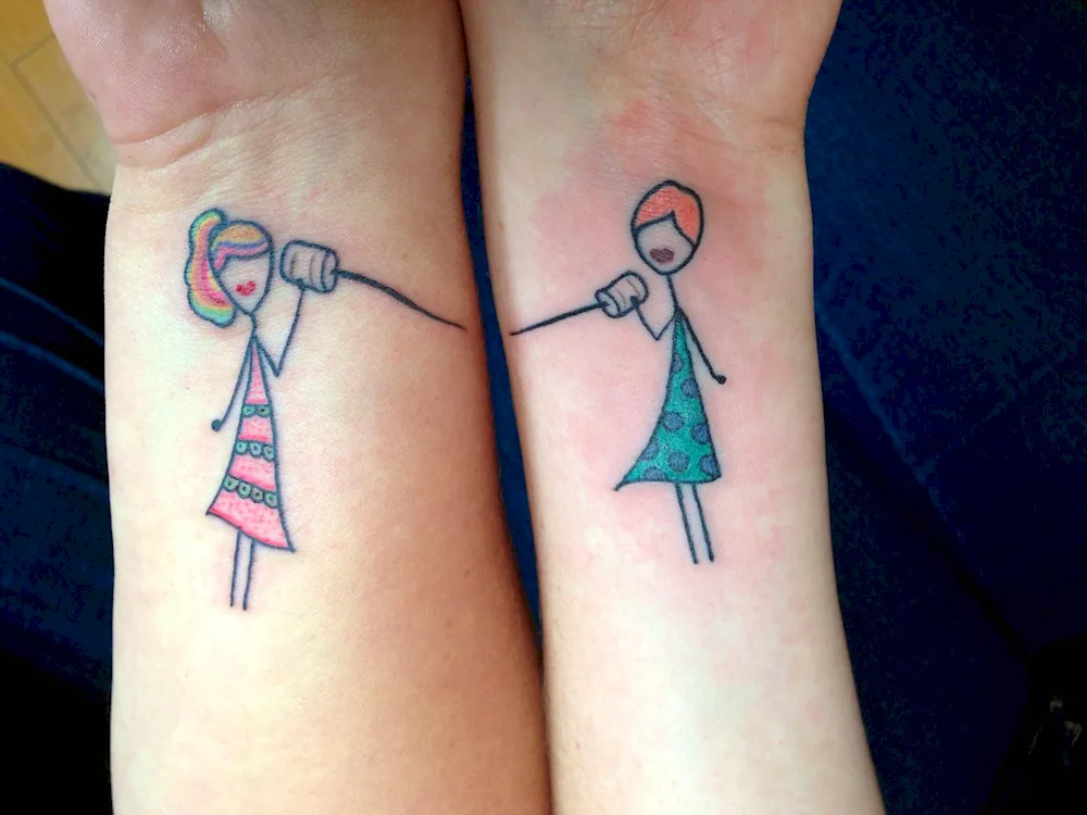 Pair tattoos for girlfriends