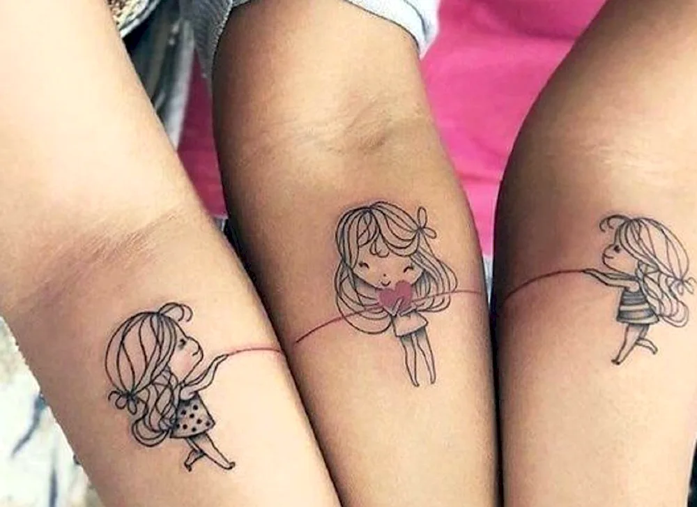 Pair tattoos for sisters