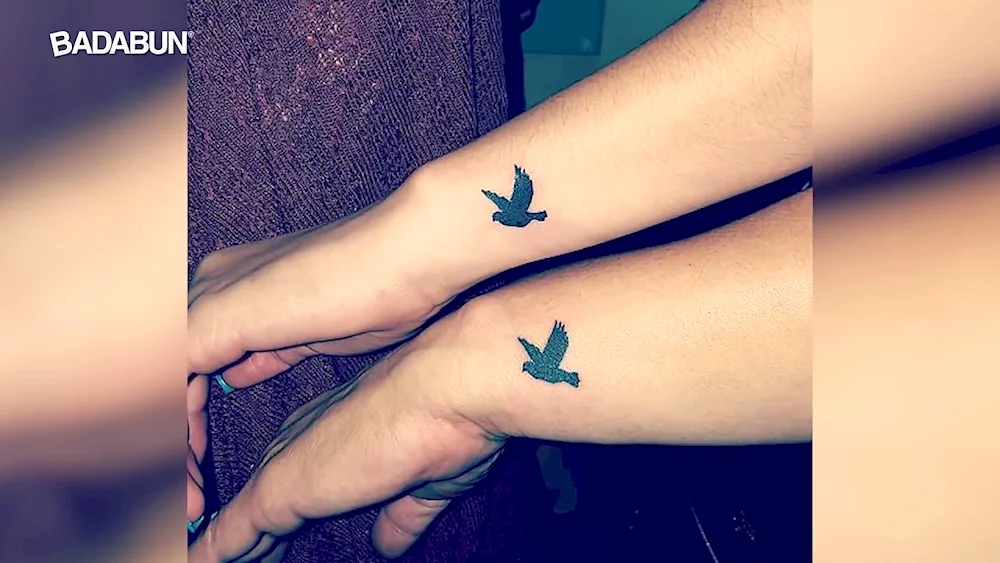 Pair tattoos of doves