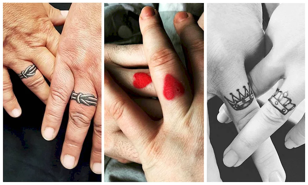 Pair tattoo rings