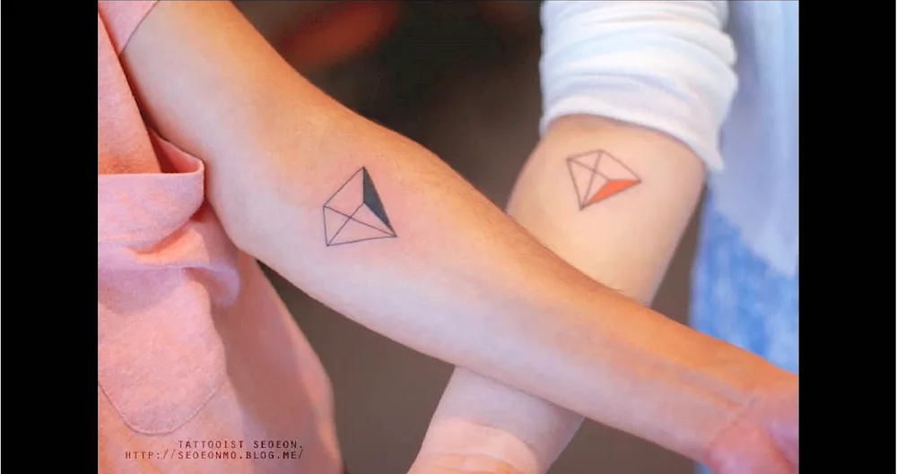 Pair tattoos minimalism