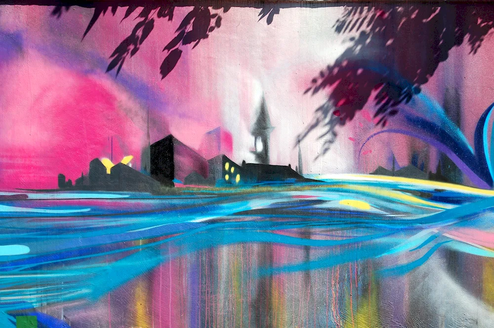 Gouache landscape
