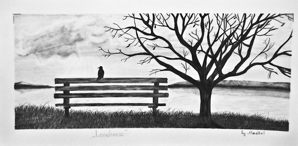 Landscape in pencil
