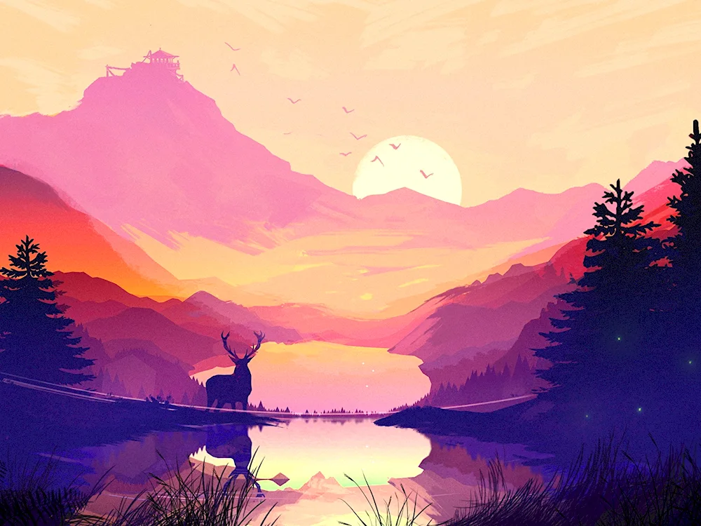 Landscape computer graphics