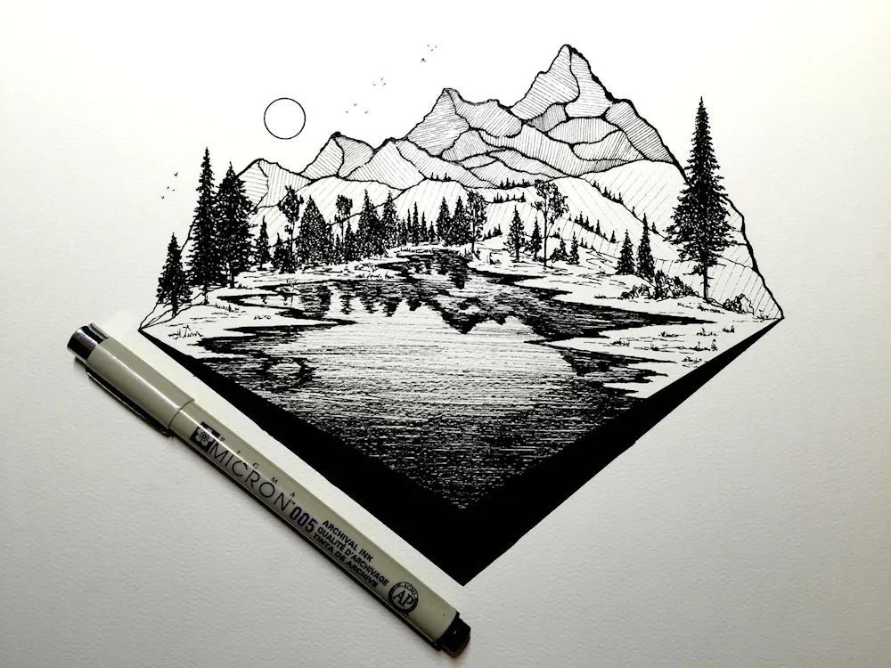 Pencil landscape