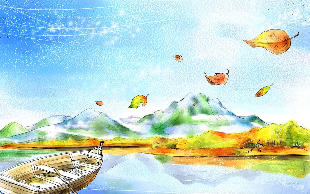Watercolour landscape