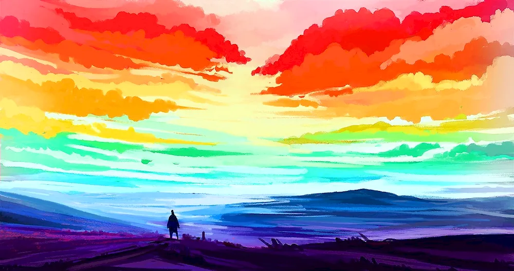 Sunset drawing