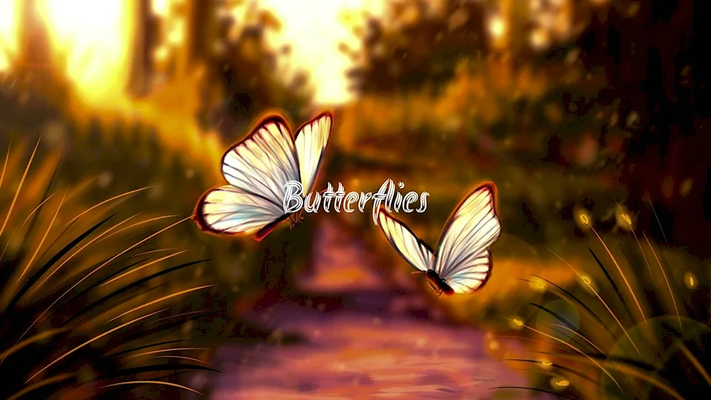 Coloured butterflies