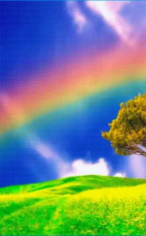 Landscape with rainbow