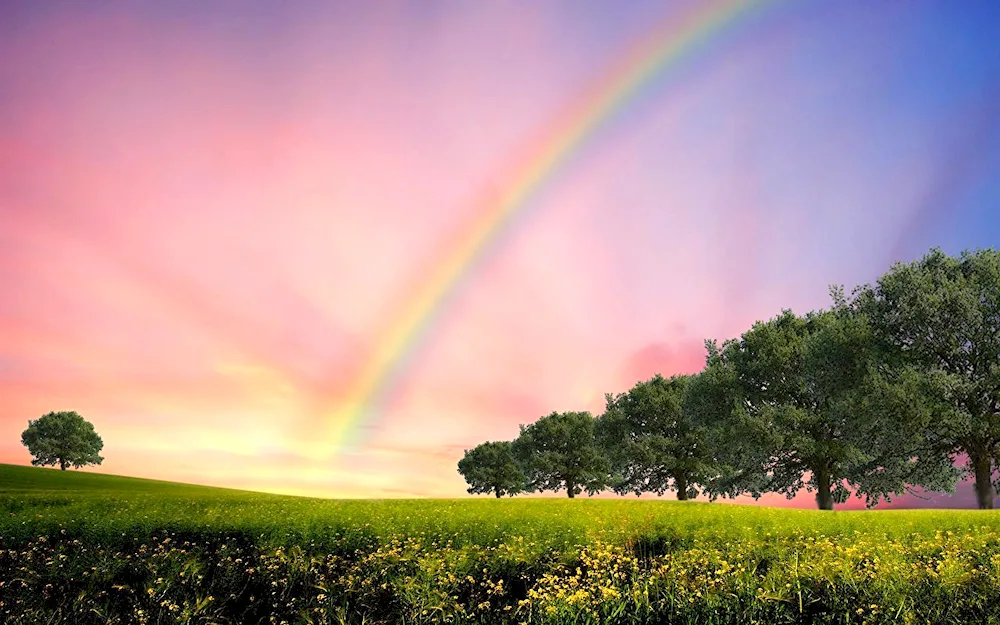 Rainbow Landscape Robert Duncanson