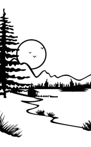 Silhouette landscape