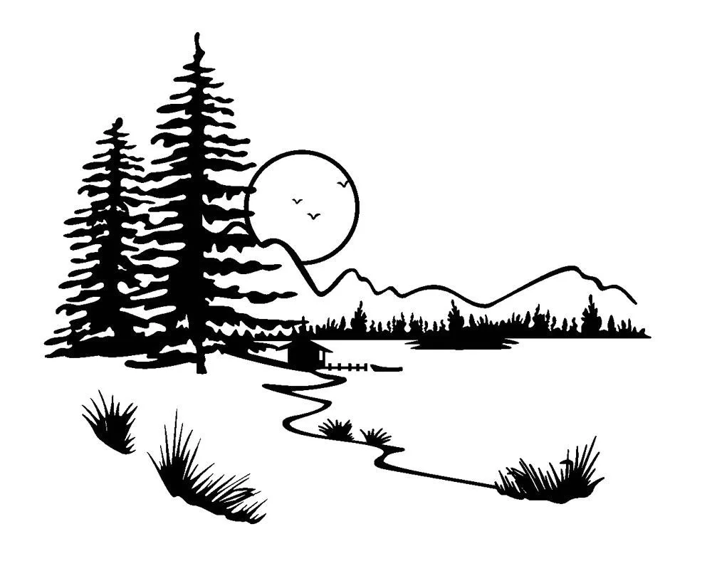 Silhouette landscape