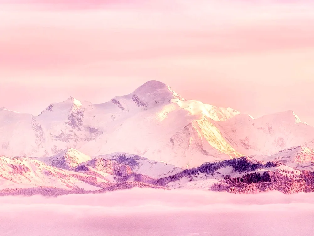 Pastel coloured landscape