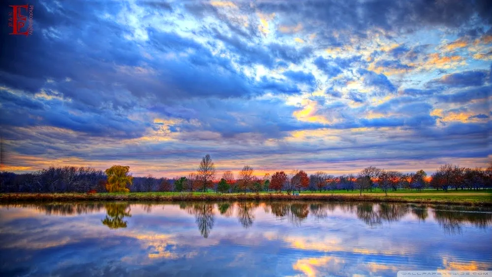 Pastel coloured landscape photo
