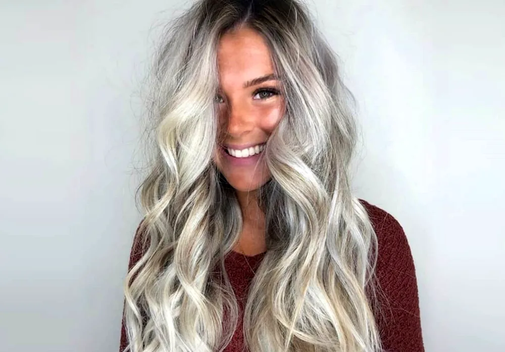 Pepel balayage on brown