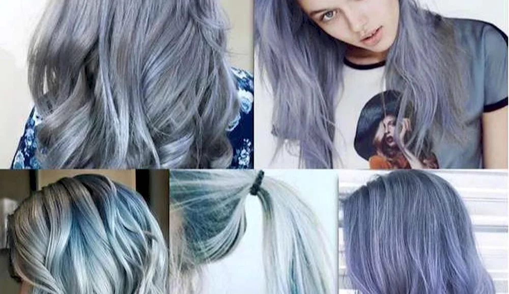 Silver Blue hair colour
