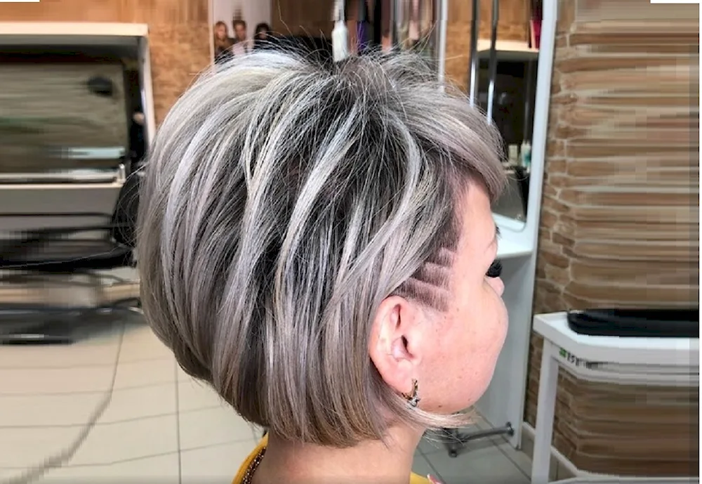 Grey hair colouring dark grey