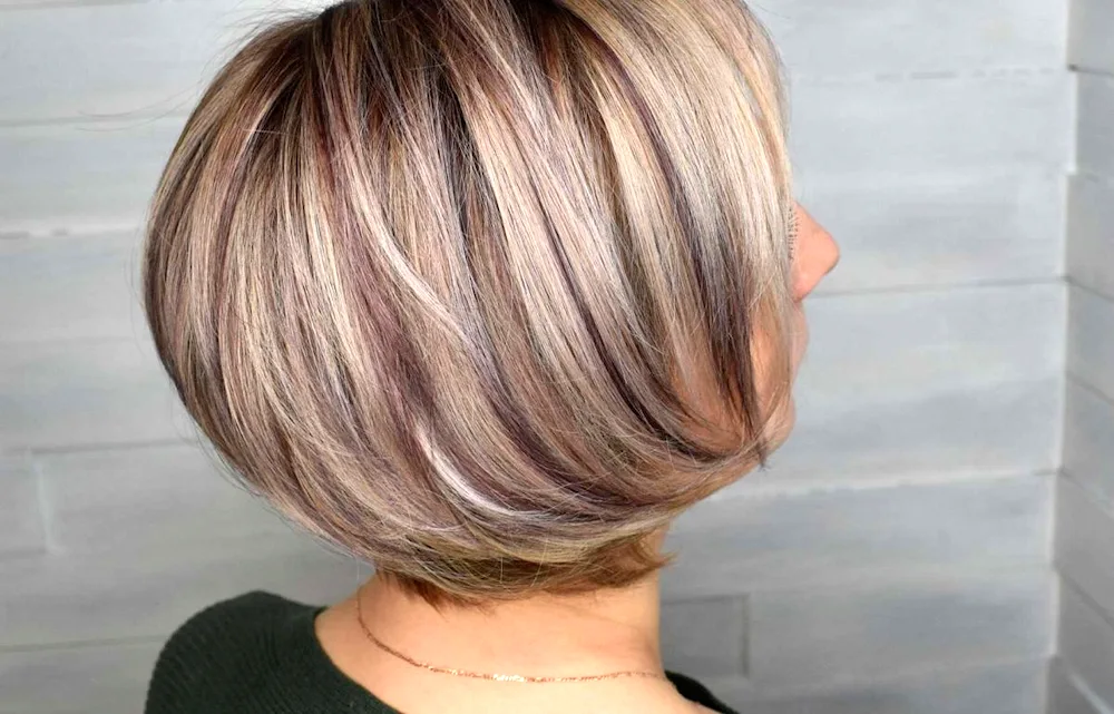 Colouring for dark hair with grey hair. grey hair