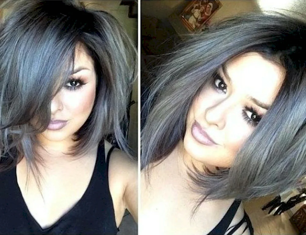 Pepel ombré on short hair