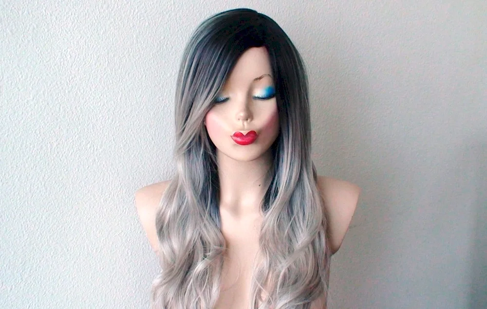 Pepel ombré on dark hair