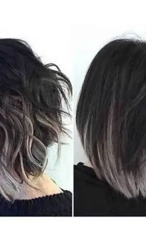 ashy bob balayage