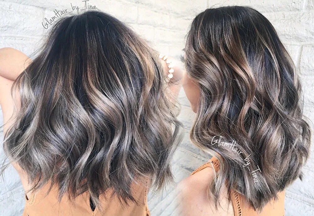 Ashy chestnut balayage