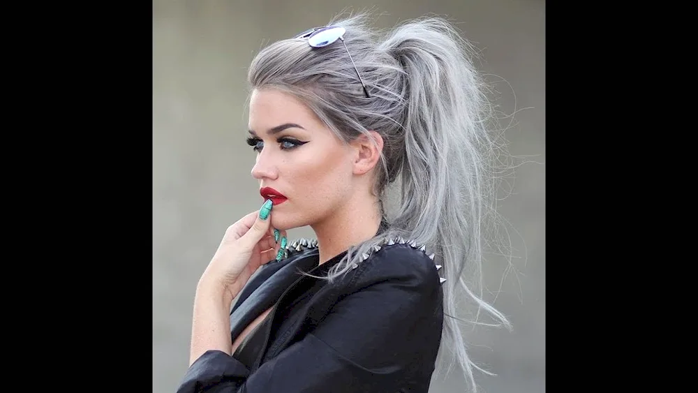 Michelle Olvera with grey hair