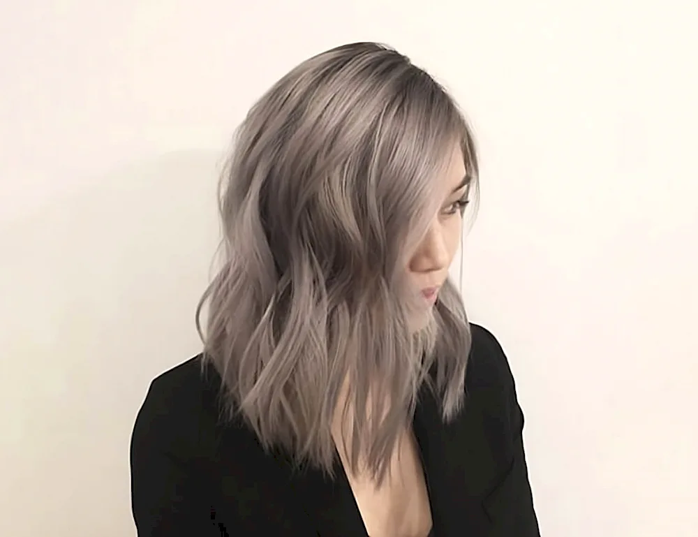 Light blonde ashy hair colour