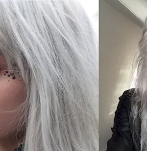 Ashes on bleached hair