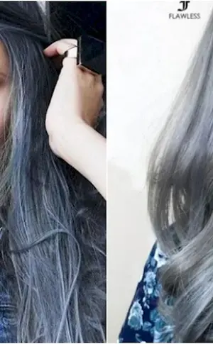 Ashy with a blue tint