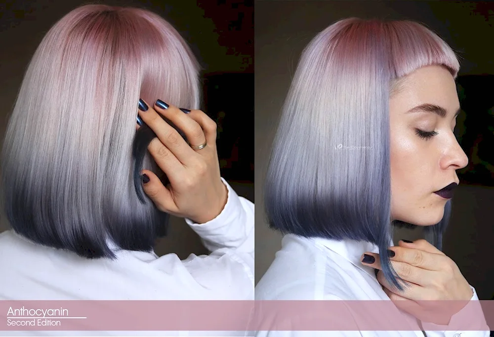 Peppel bob hair colour