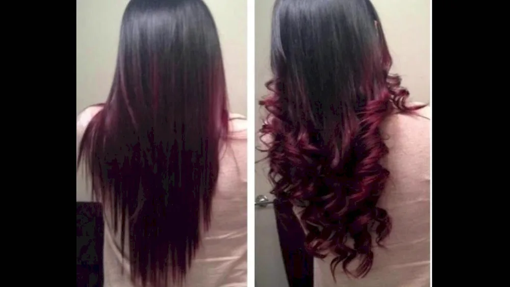 Black hair colouring