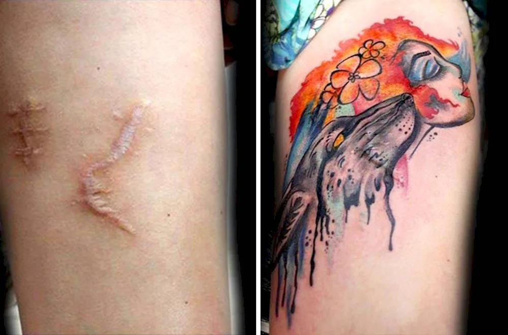 Suprasorb healing film for tattoo scars