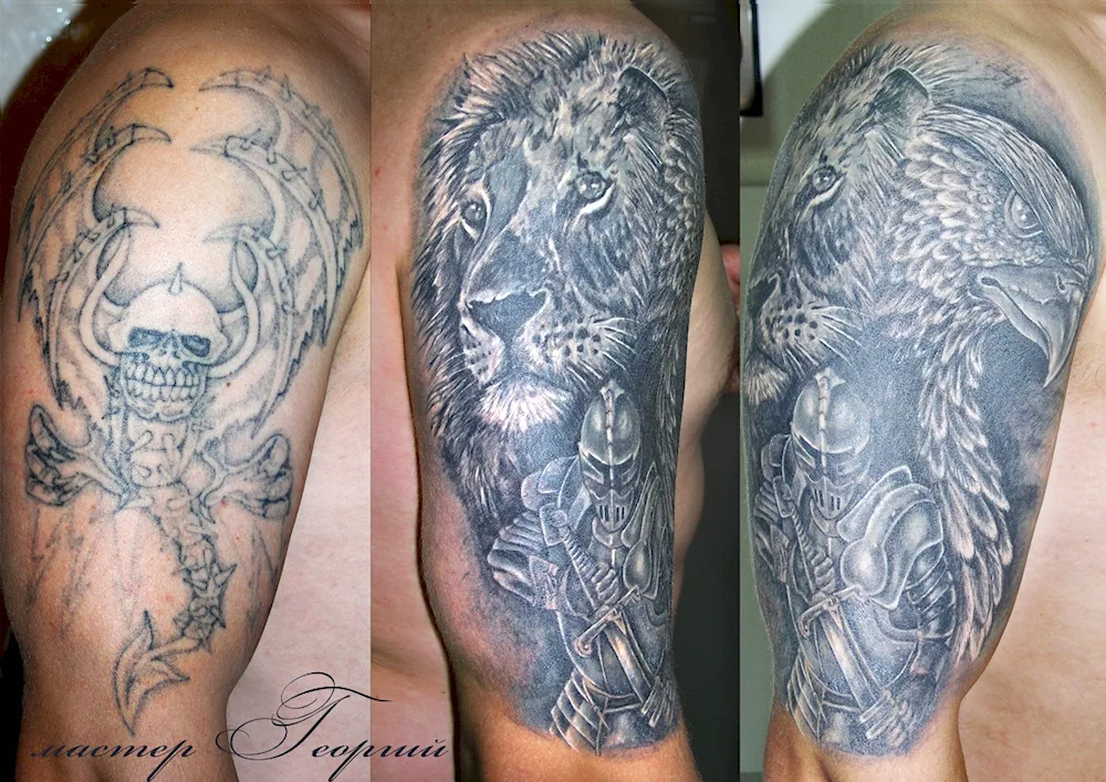 Armour tattoos on forearm