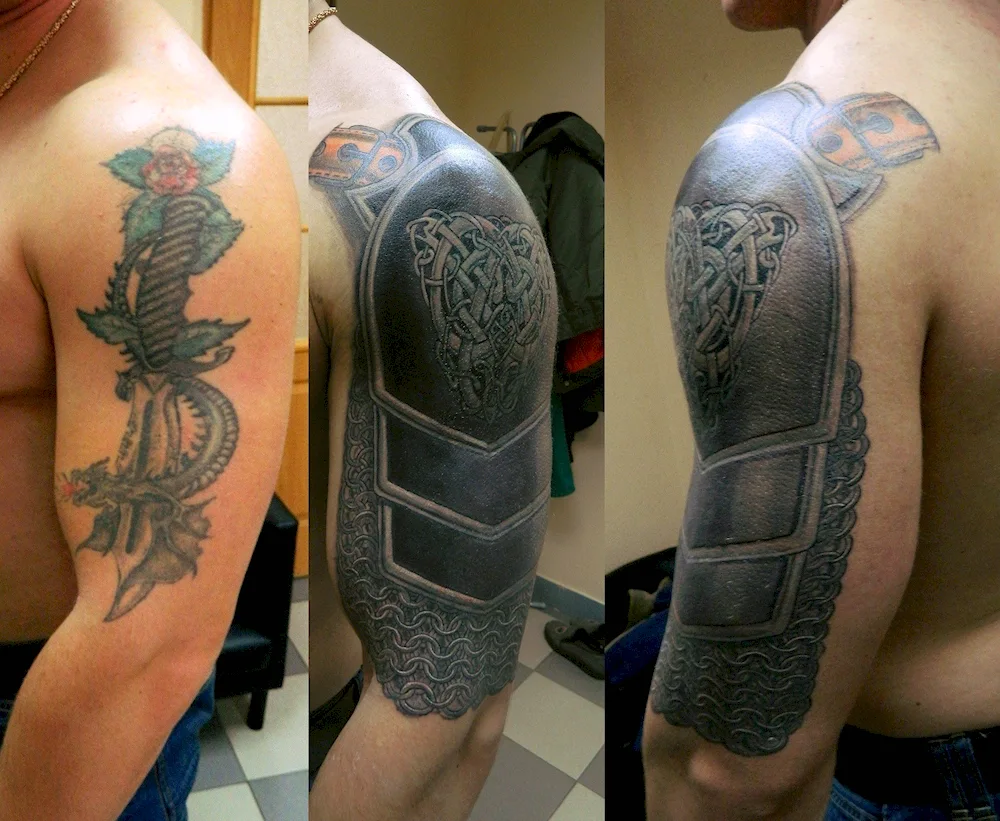 Tattoo on shoulder coloured