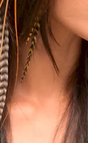 Feathers in the hair