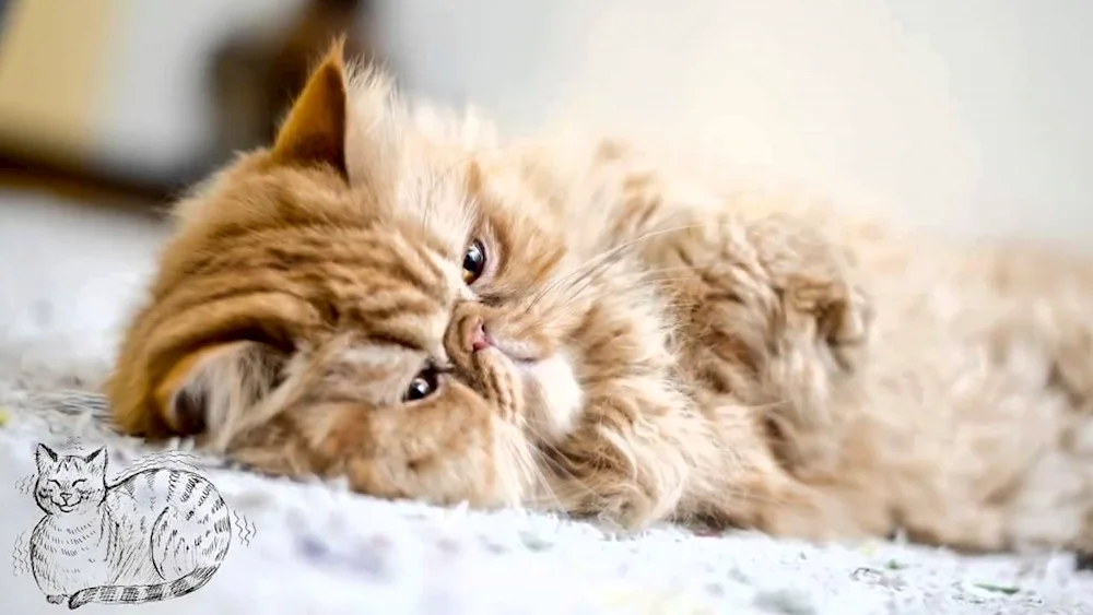 Long-haired Persian cat