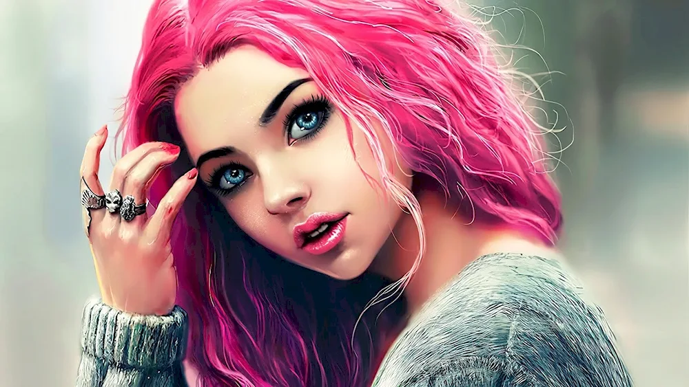 Characters with pink hair