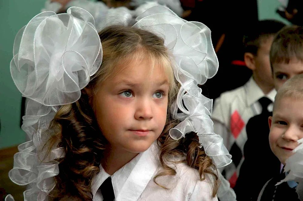 First-grader Anastasia Knyazeva
