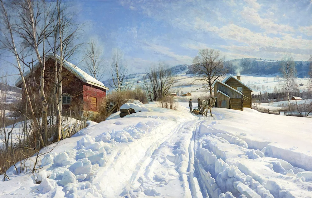 Peter Mørk Mønsted ‘winter landscape’ 1920